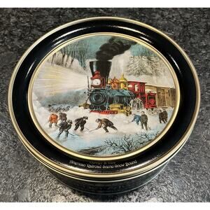 Schwan’s Currier & Ives Tin Christmas 1996 “American Railroad Scene/Snow Bound”